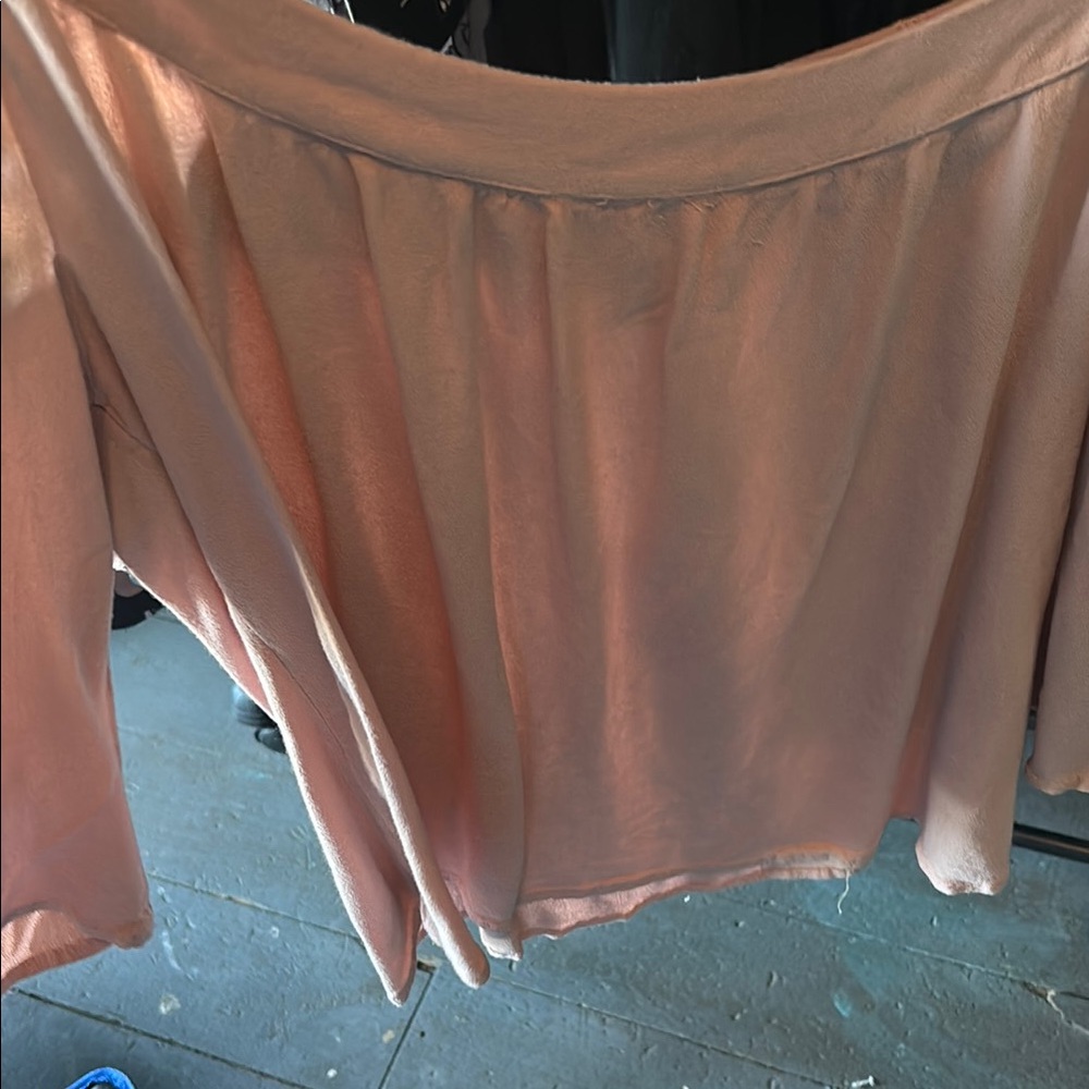FAVLUX Pink Pleated A-Line Crop Top